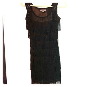 Black Sequin Flapper Dress